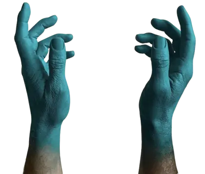 Hands holding butterfly